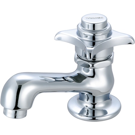 Central Brass Self-Close Single Handle Basin Faucet, NPSM, Single Hole, Chrome, Flow Rate (GPM): 1.2 0255-AP
